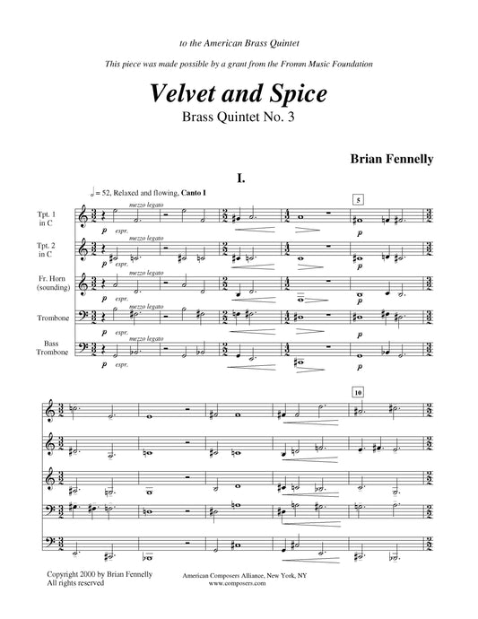 Velvet And Spice (Brass Quintet No. 3)