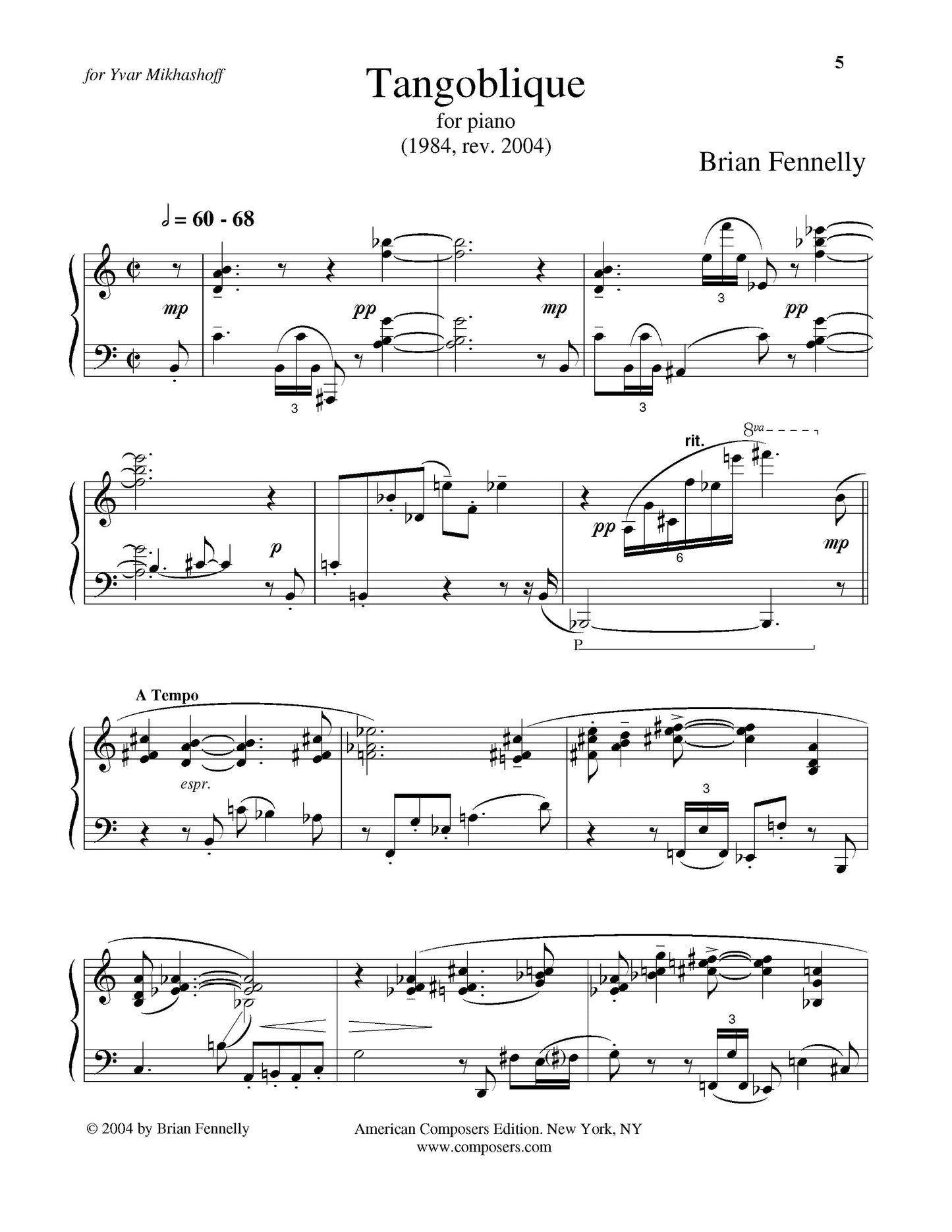 Three Pieces For Piano