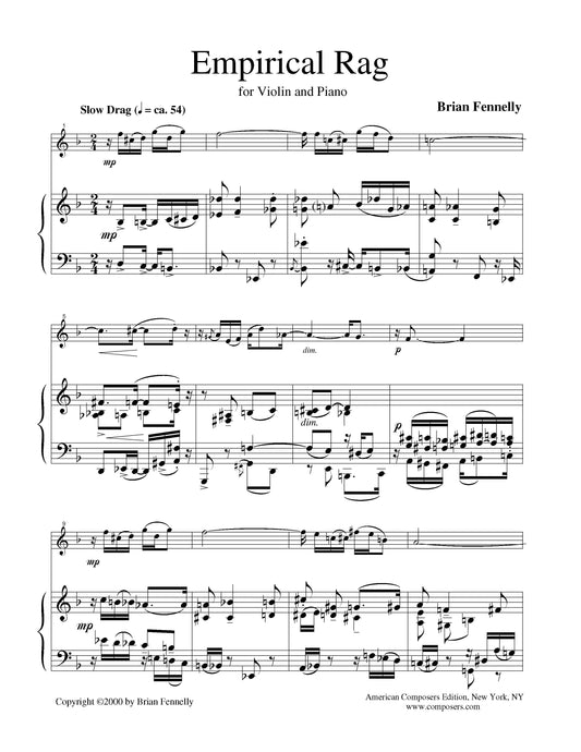 Empirical Rag (Version 3, For Violin And Piano)