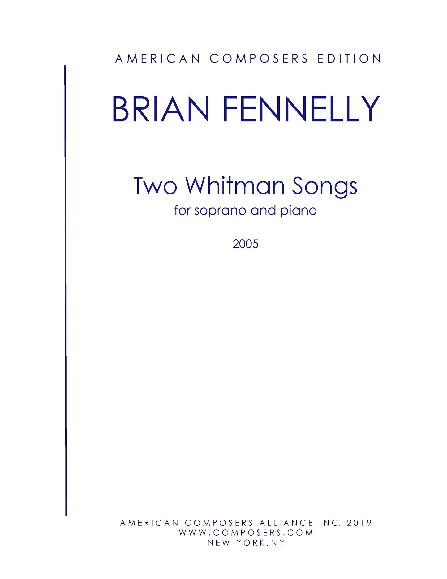 Two Whitman Songs