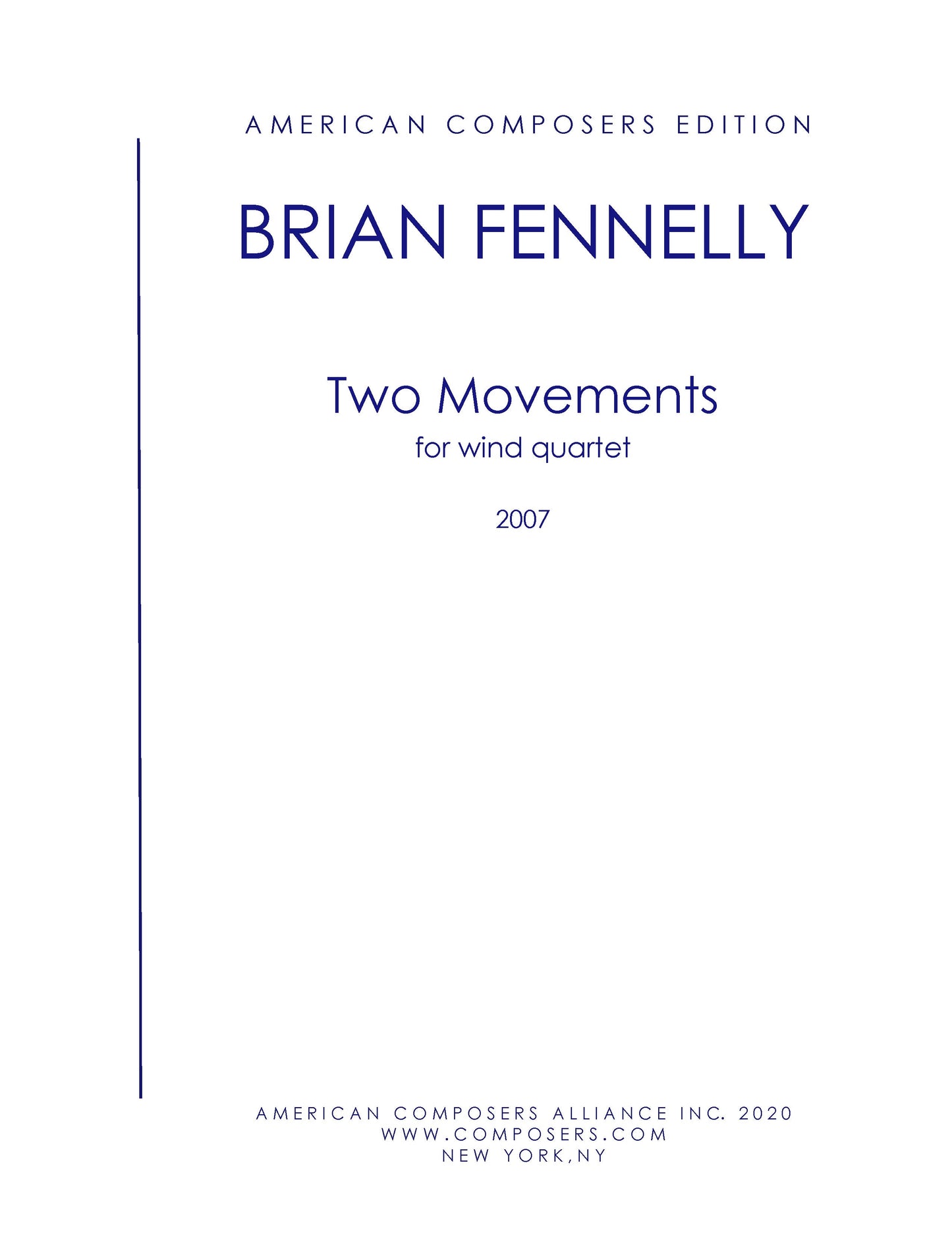 Two Movements For Wind Quartet