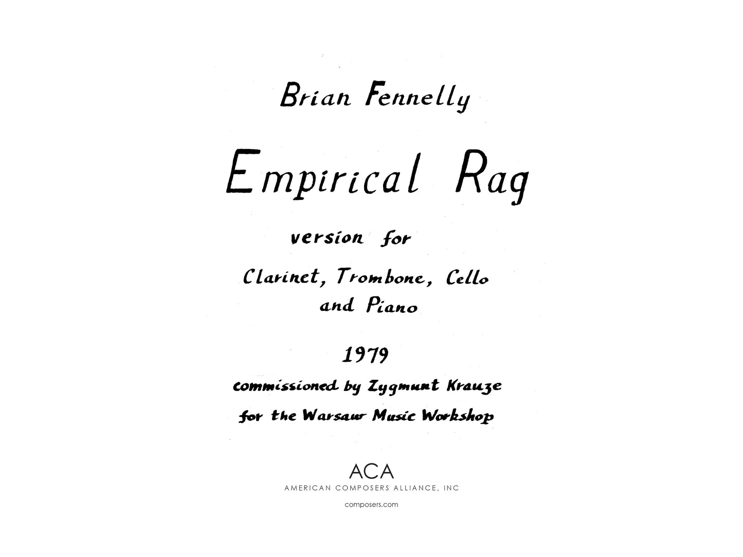 Empirical Rag (Version 5, for Mixed Quartet)