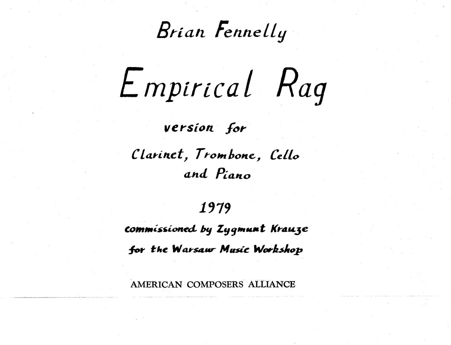 Empirical Rag (Version 5, for Mixed Quartet)