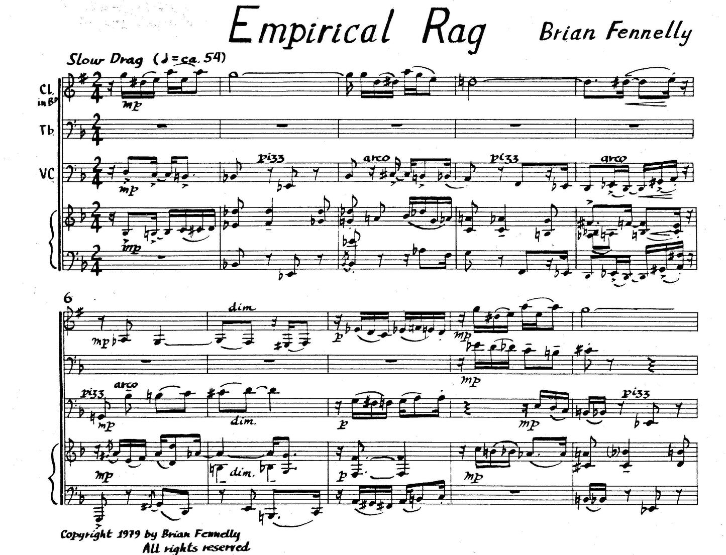 Empirical Rag (Version 5, for Mixed Quartet)