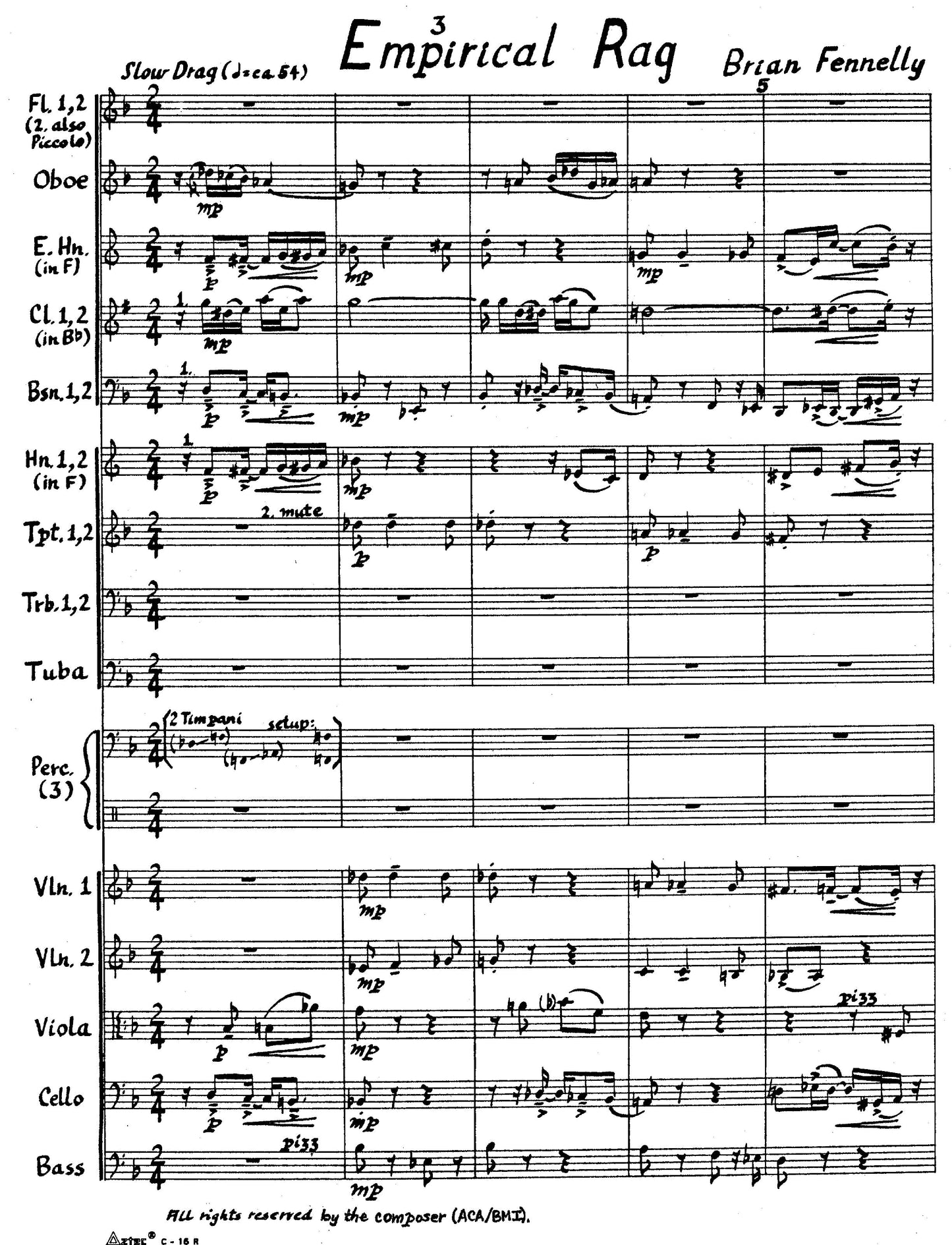 Empirical Rag (Version 8, for Orchestra)