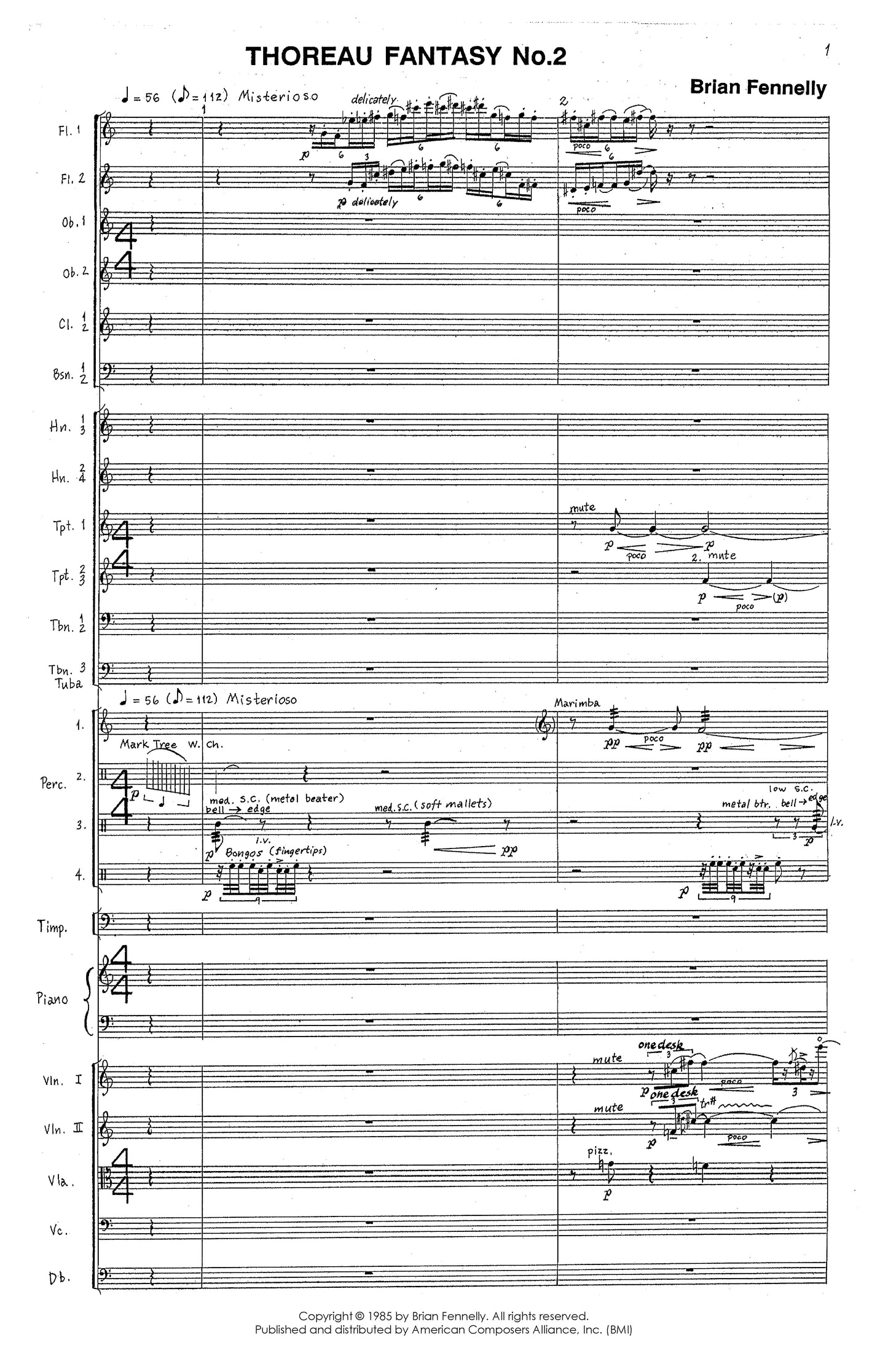 Thoreau Fantasy No. 2 for Orchestra (Ambrosial Mornings)