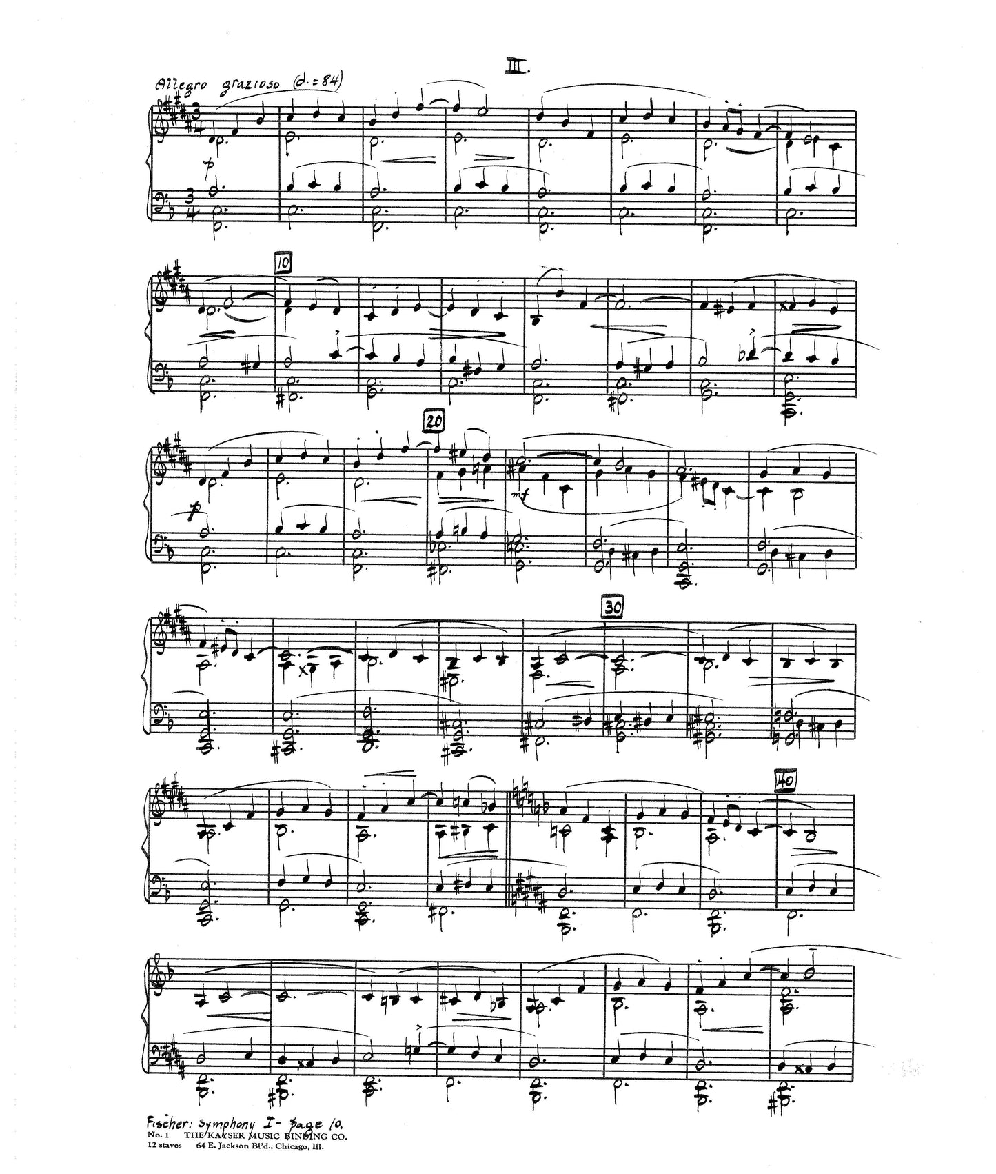 Symphony No 1 - Reduced Score