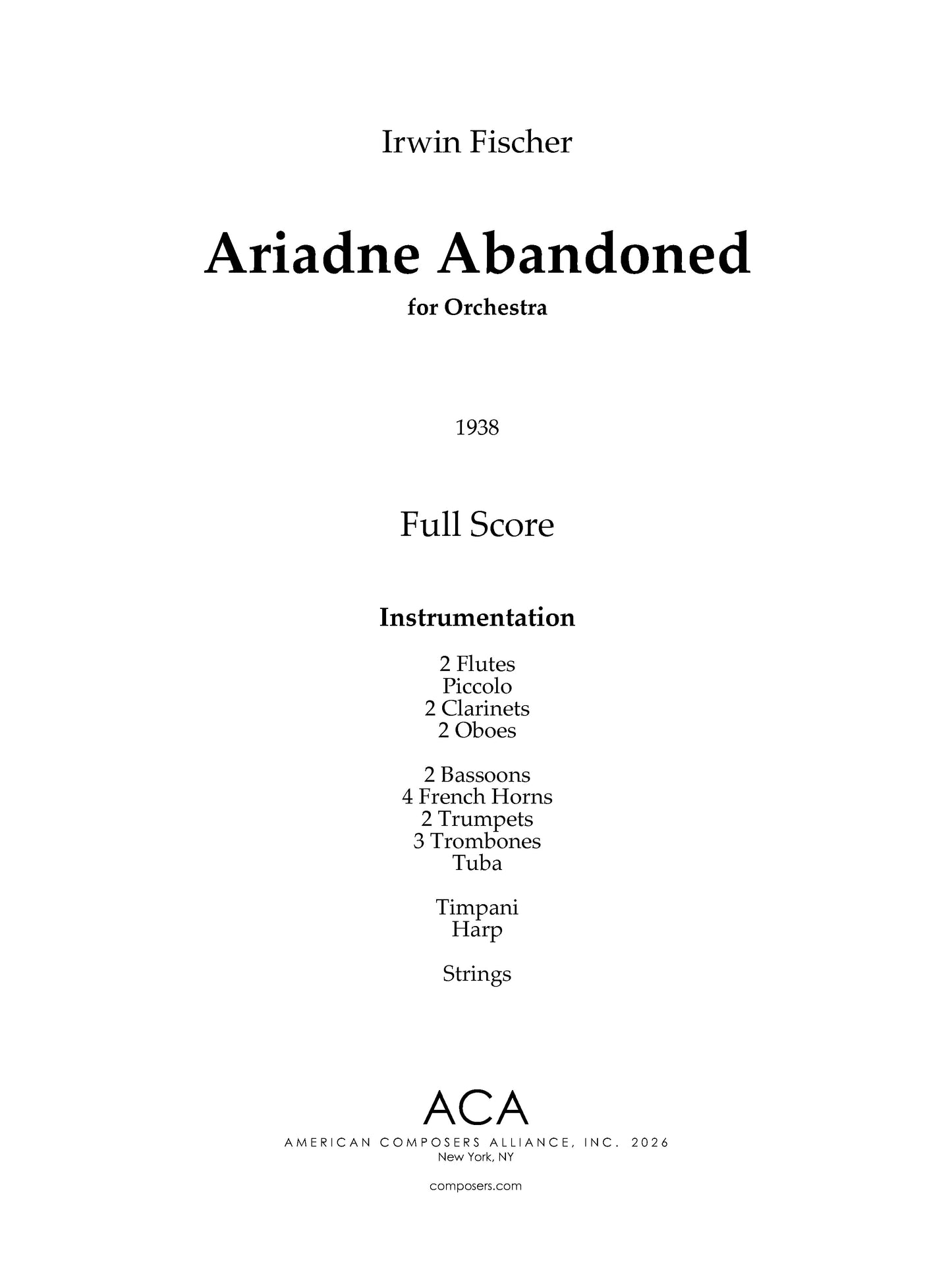 Ariadne Abandoned