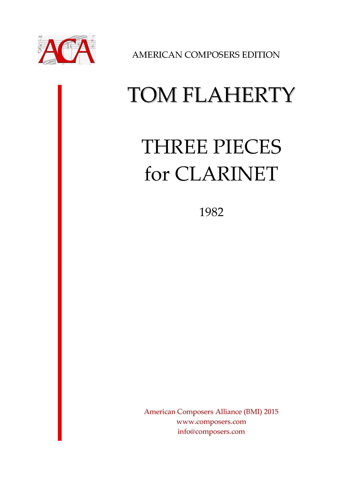 Three Pieces for Clarinet