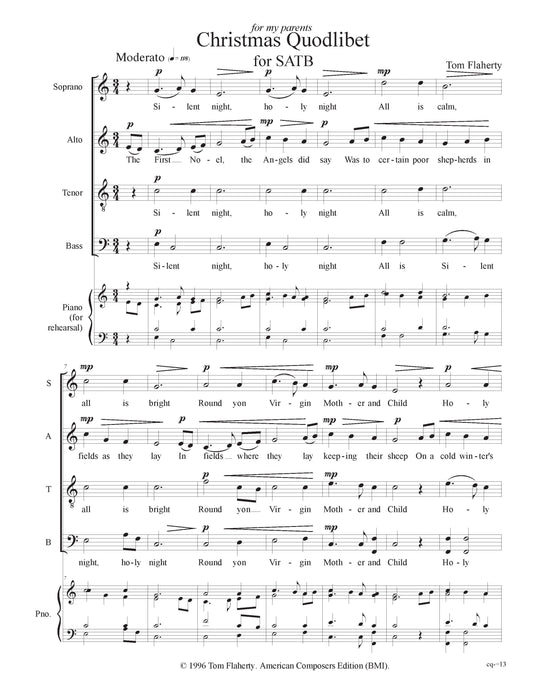 Christmas Quodlibet - Satb Chorus