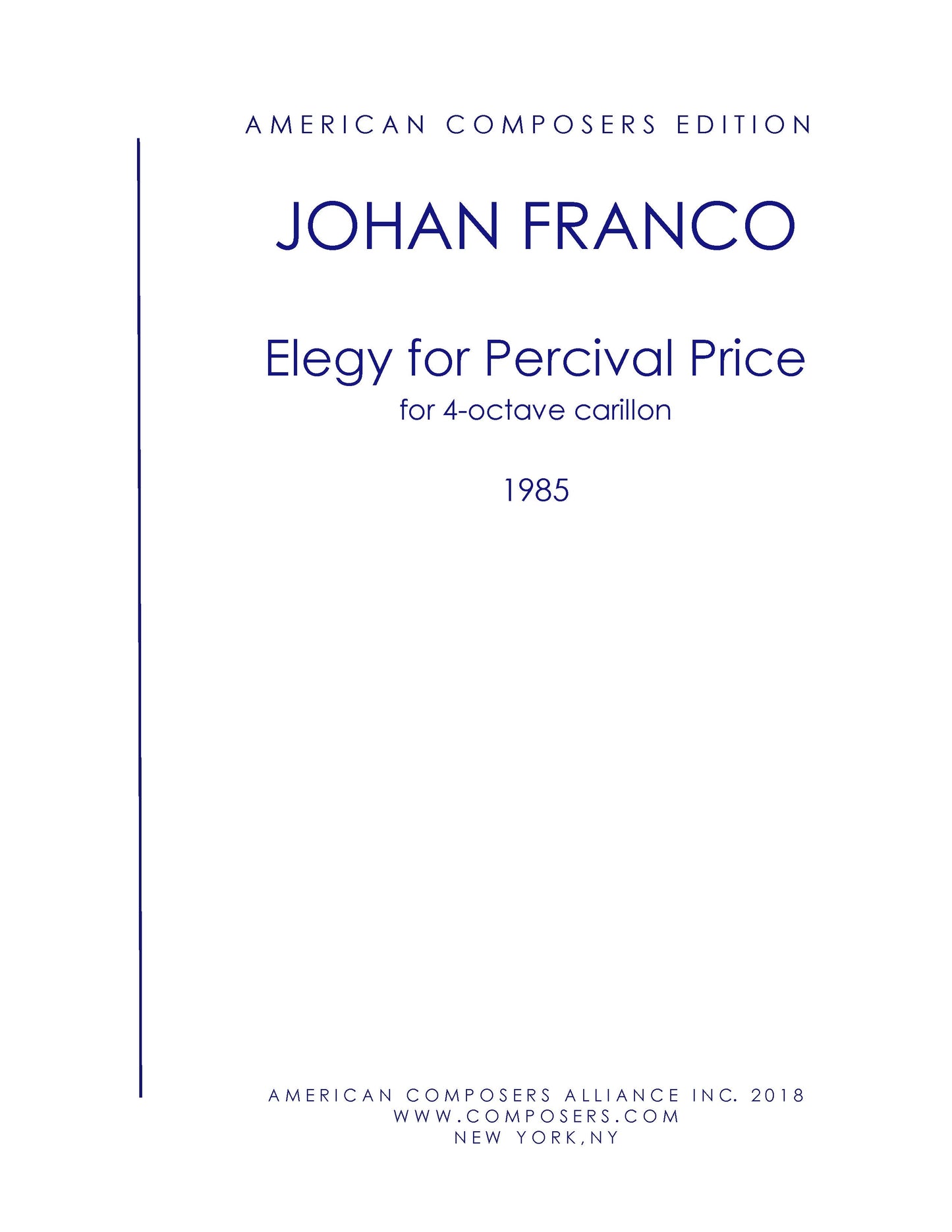 Elegy for Percival Price