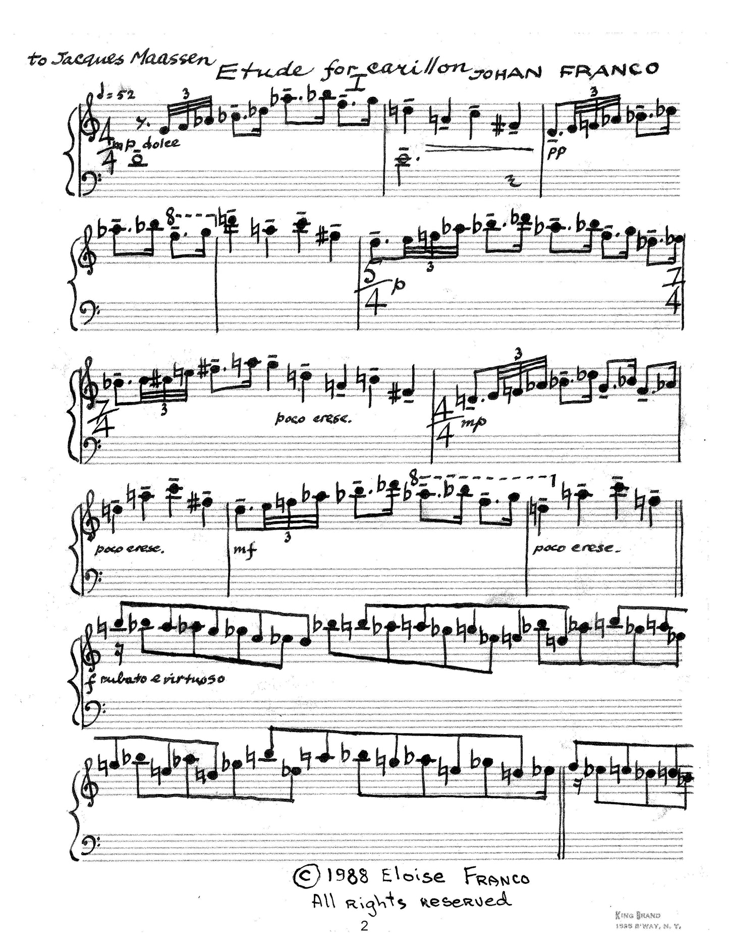 Etudes for Carillon (I - VII)