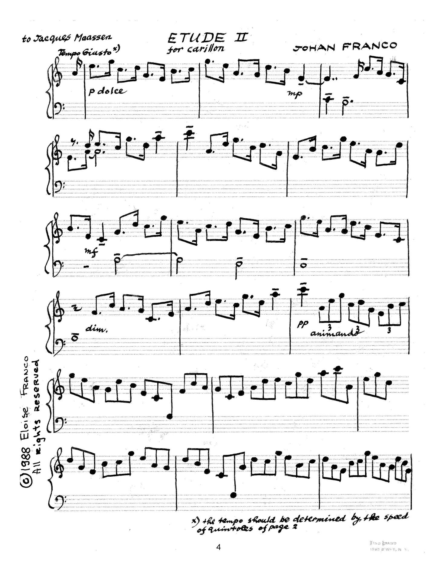 Etudes for Carillon (I - VII)