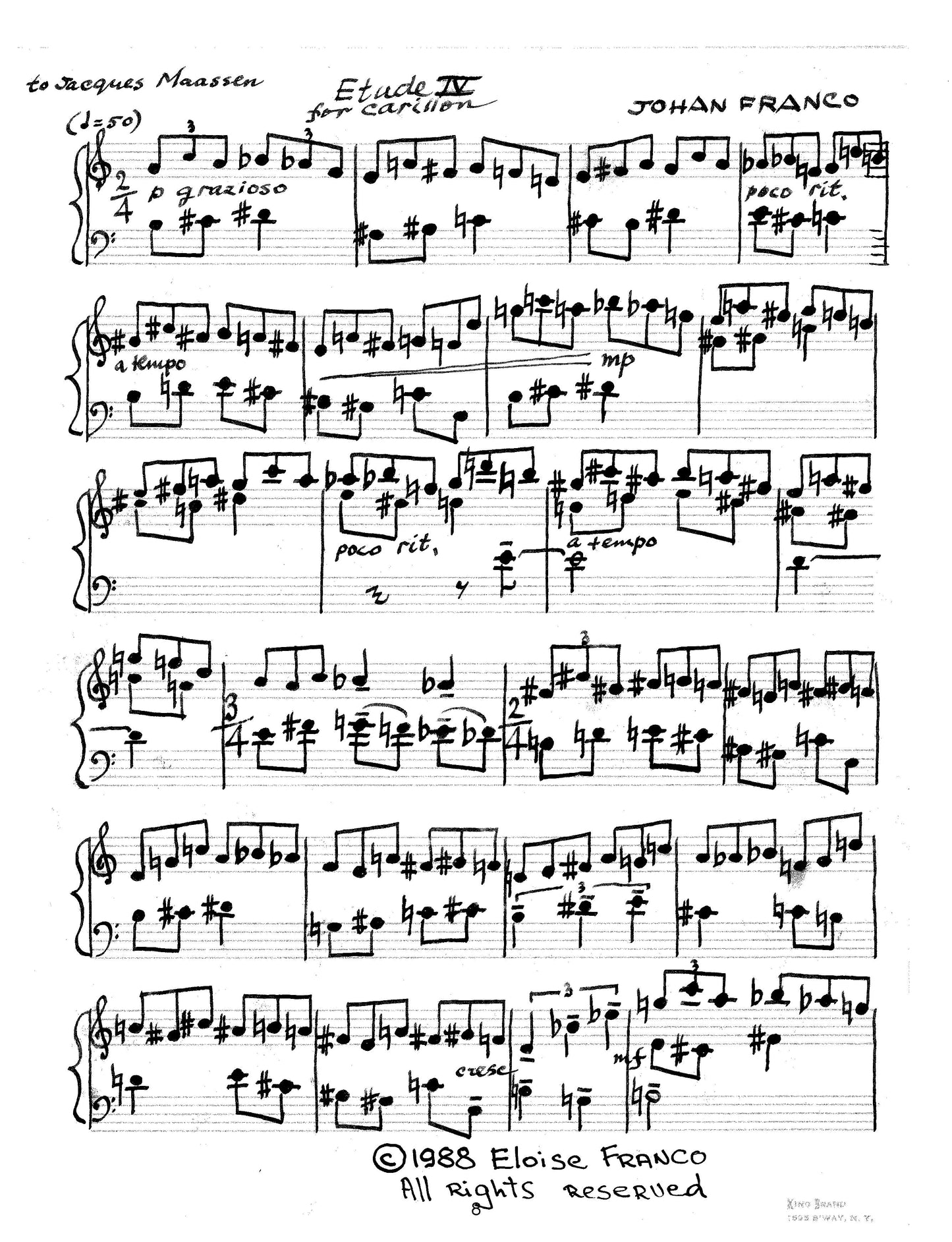 Etudes for Carillon (I - VII)