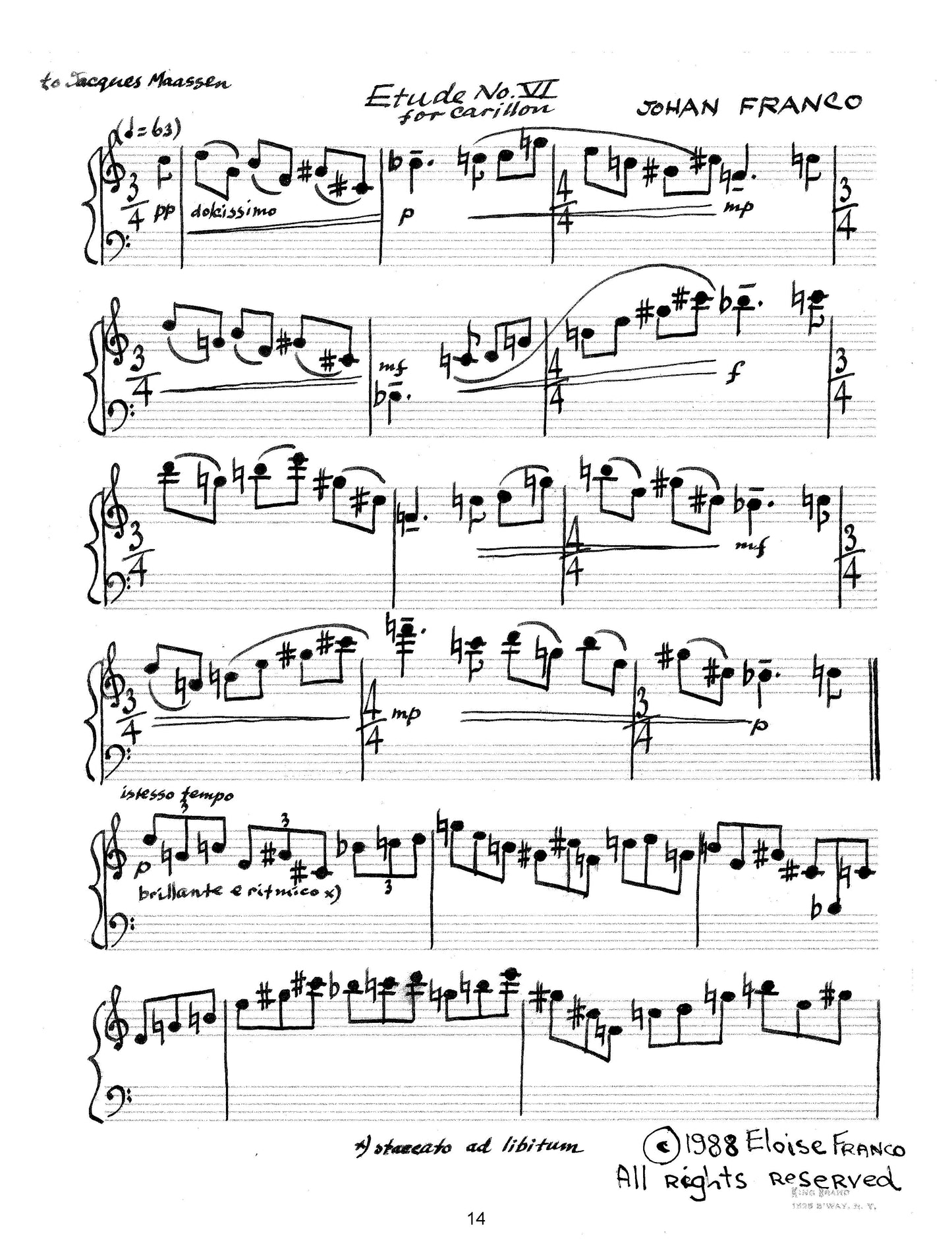 Etudes for Carillon (I - VII)