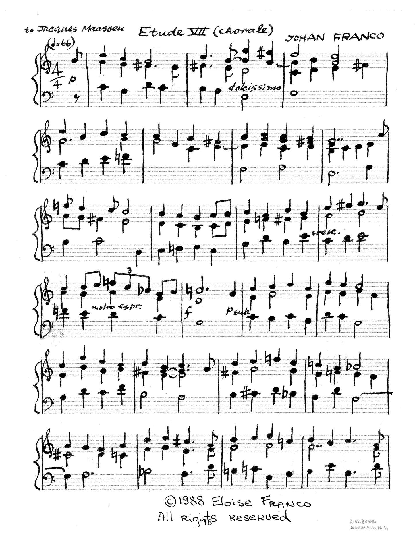 Etudes for Carillon (I - VII)