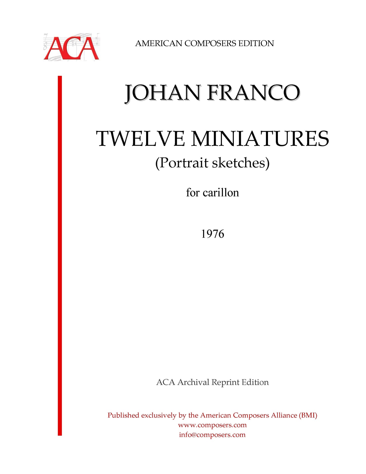 Twelve Miniatures (for Carillon)