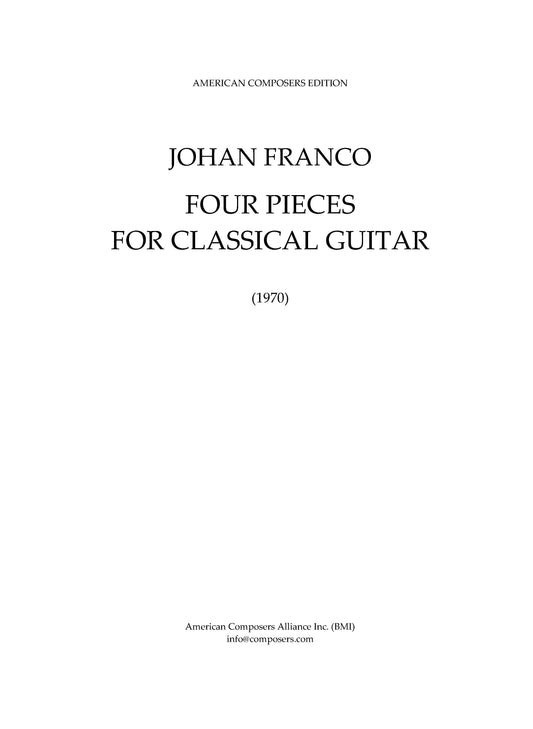 Four Pieces for Classical Guitar