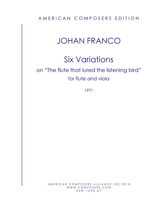 Six Variations on 'The Flute that Lured the Listening Bird'
