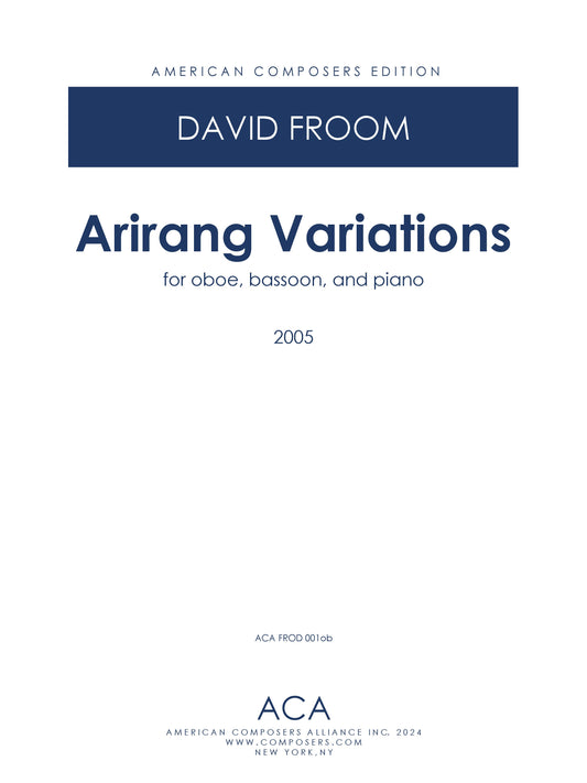 Arirang Variations (for Oboe, Bassoon, and Piano)