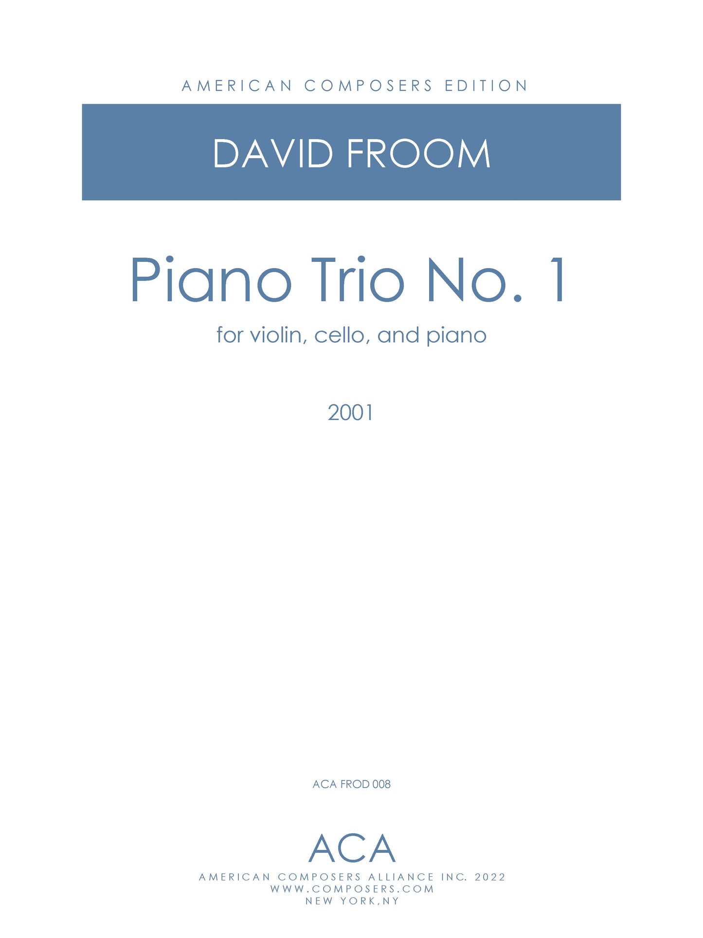 Piano Trio No. 1