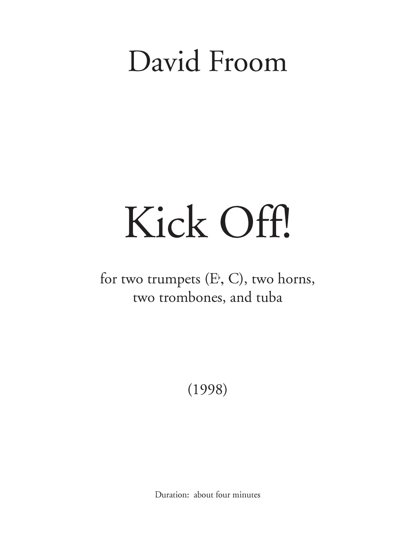 Kick Off! - for septet