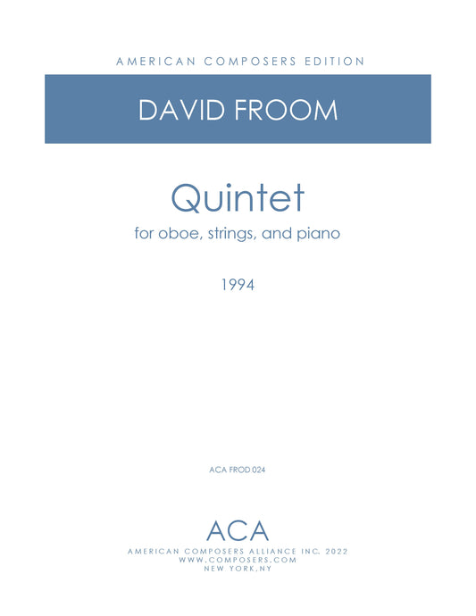 Quintet for Oboe, Strings, and Piano