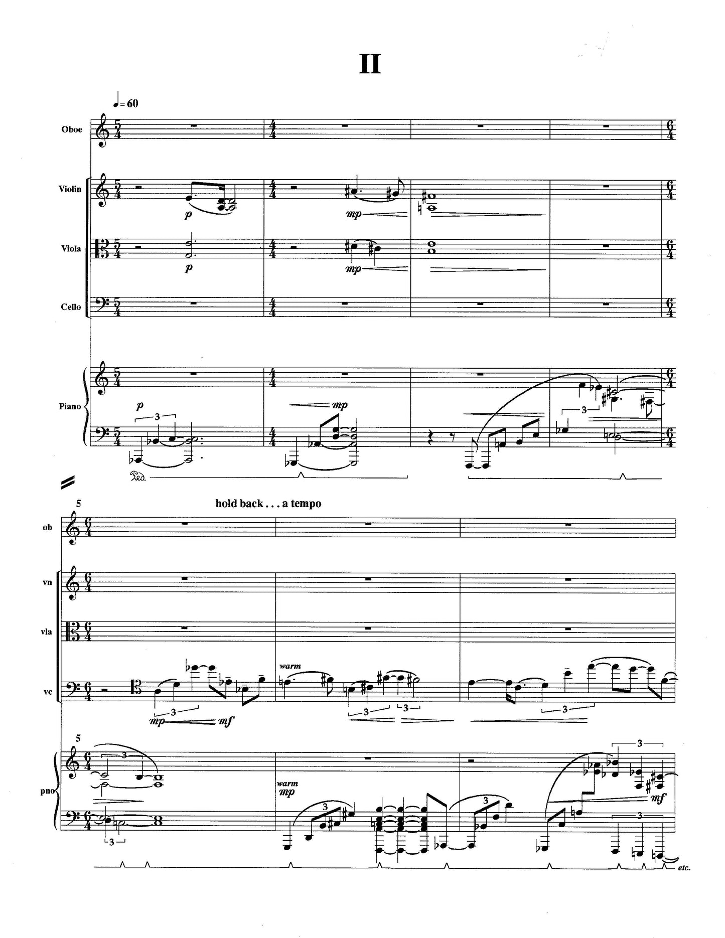 Quintet for Oboe, Strings, and Piano