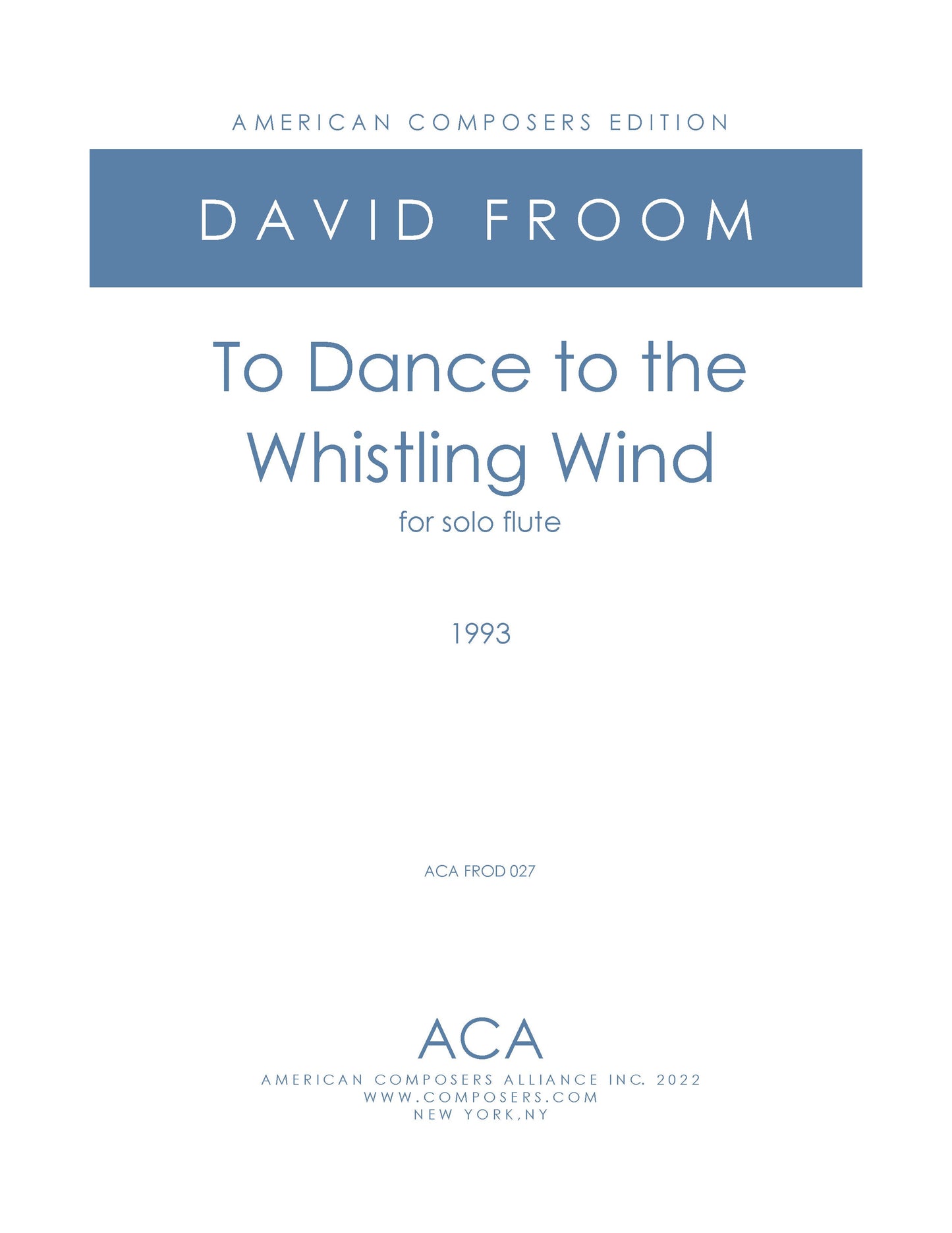 To Dance to the Whistling Wind