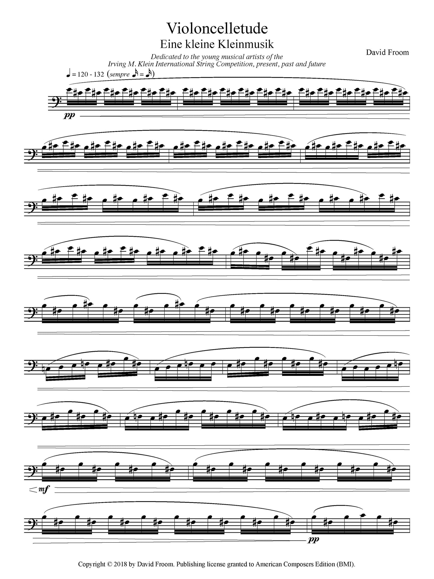 EINE KLEINE KLEINMUSIK - Etude for Solo Violin, Viola, Cello, or Bass