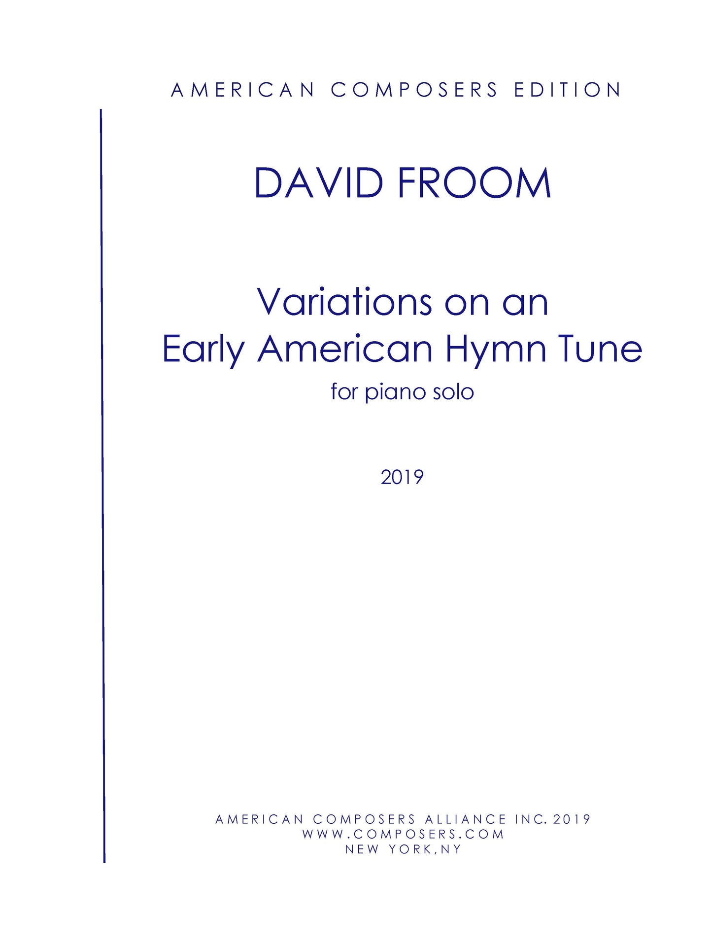 Variations on an Early American Hymn Tune