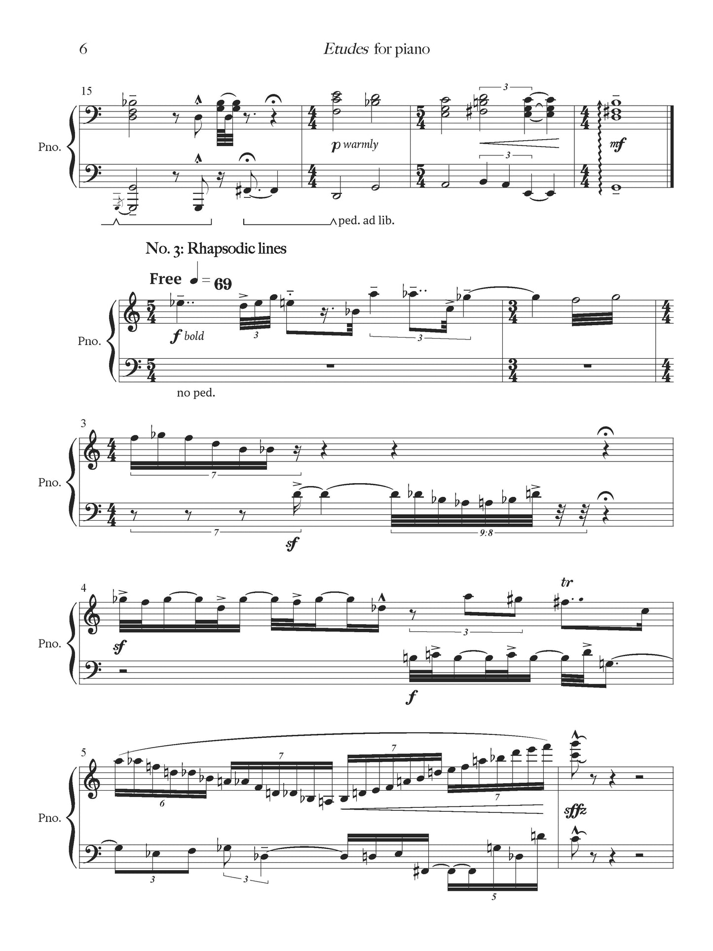 Etudes for Piano