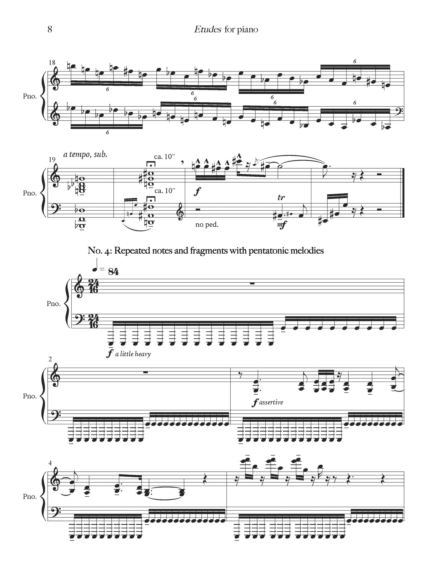 Etudes for Piano