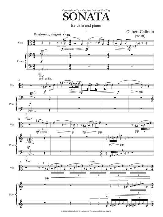 Sonata for Viola and Piano