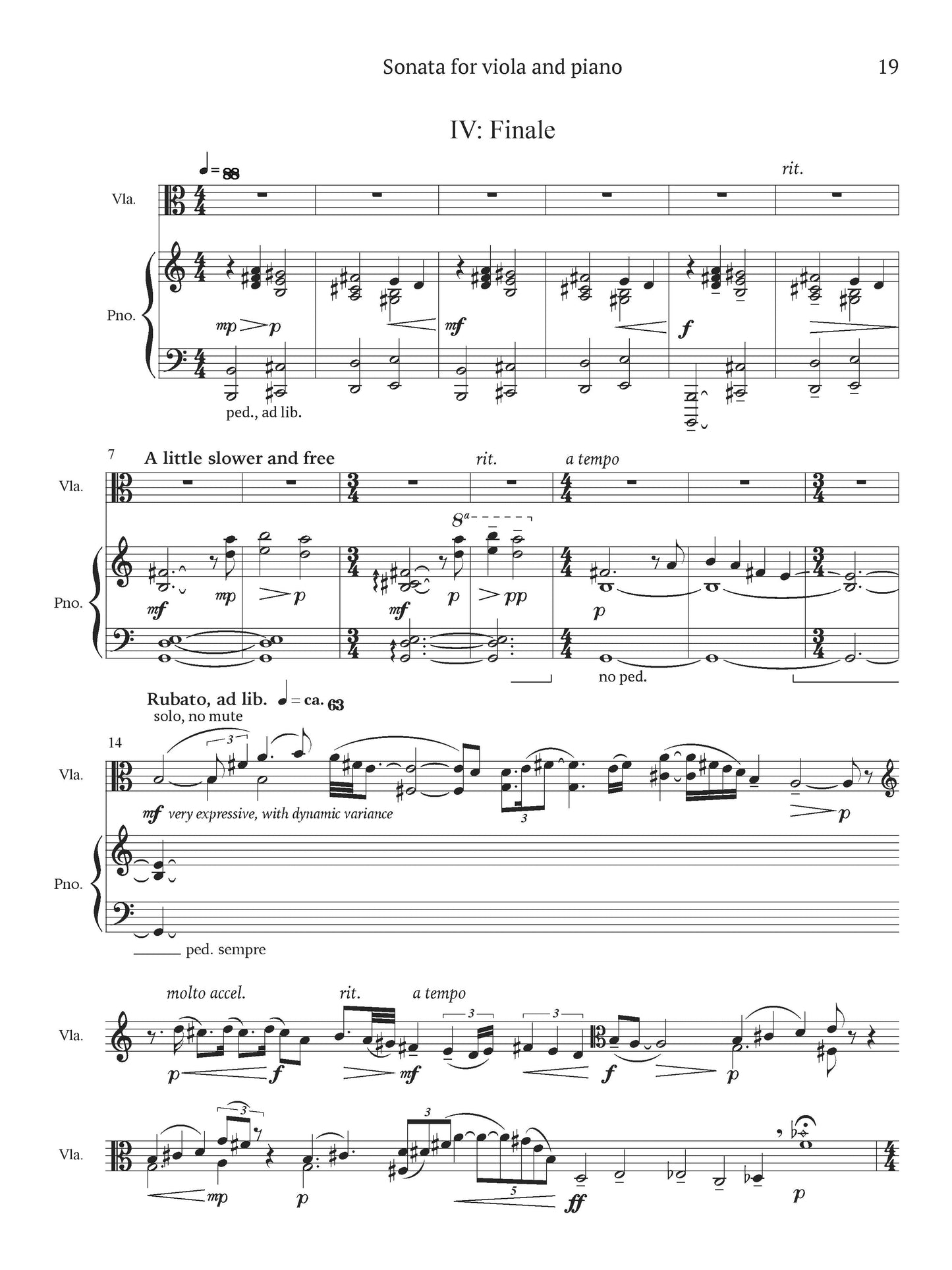 Sonata for Viola and Piano