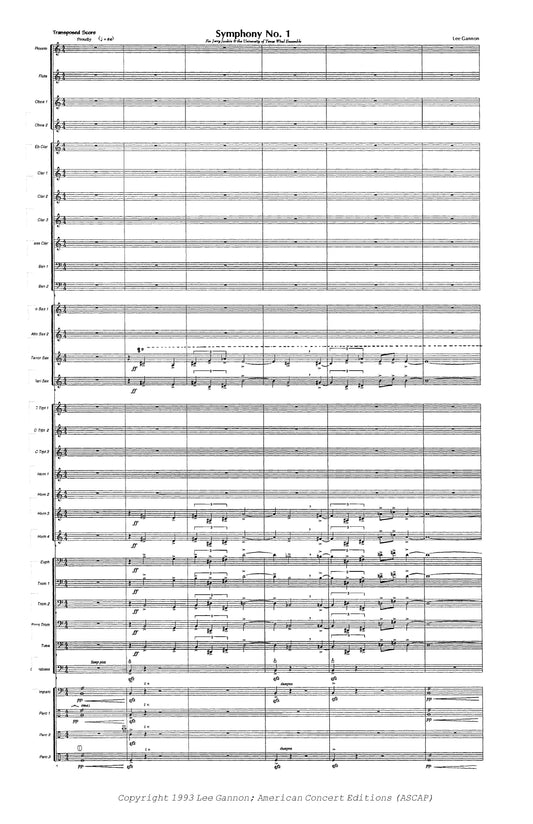 SYMPHONY NO. 1 for Wind Ensemble