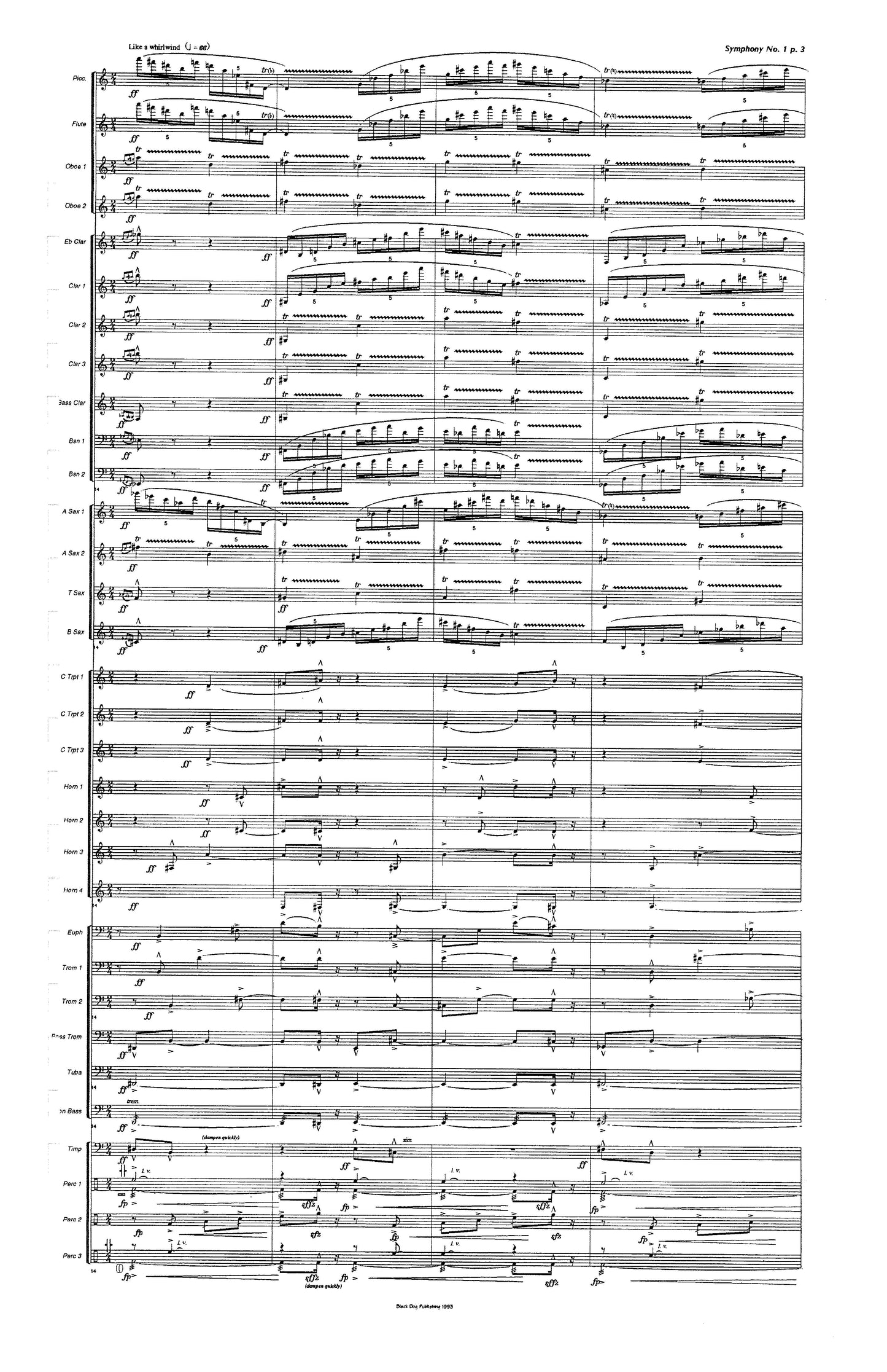 SYMPHONY NO. 1 for Wind Ensemble