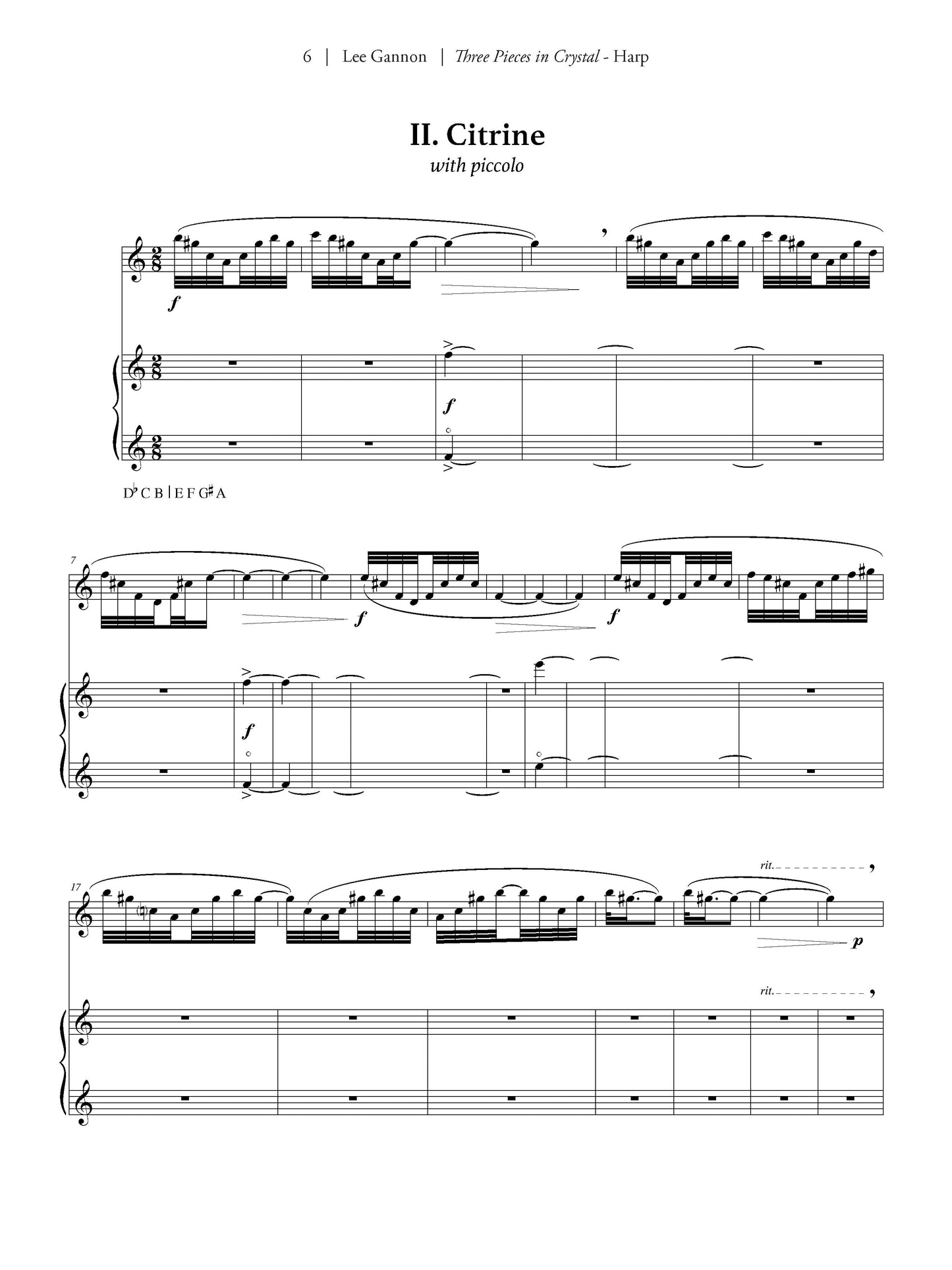 Three Pieces in Crystal (for Flute and Harp)