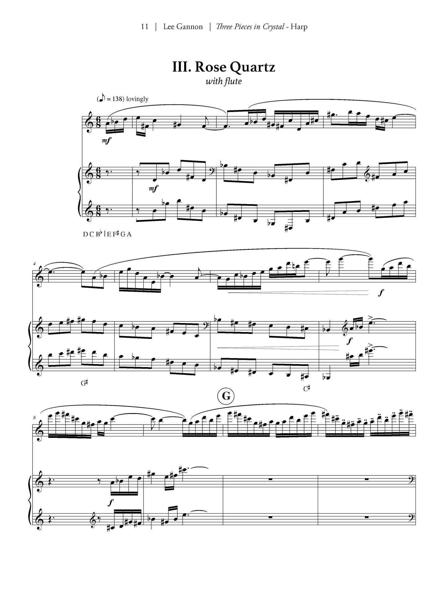 Three Pieces in Crystal (for Flute and Harp)