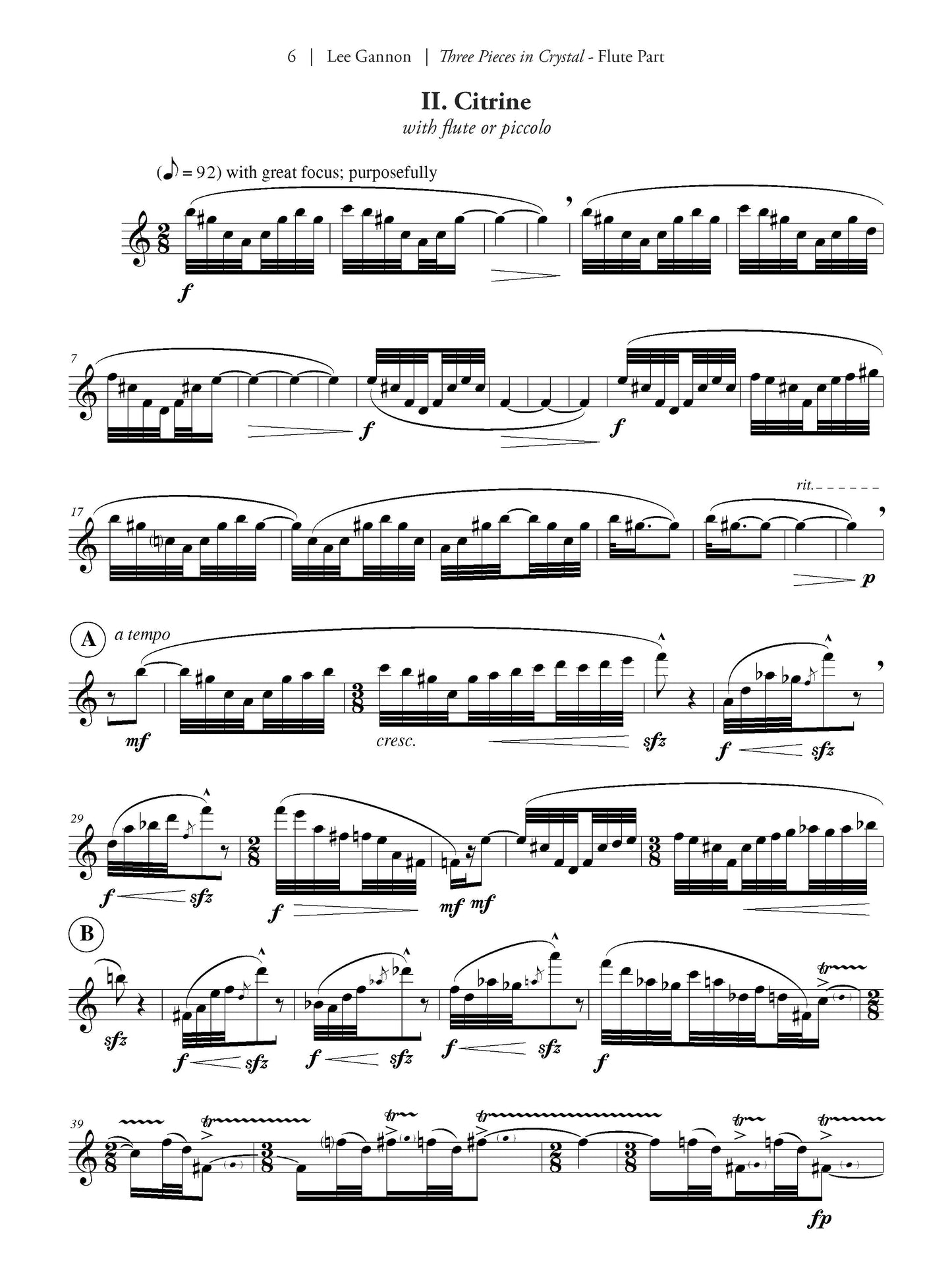 Three Pieces in Crystal (for Flute and Harp)