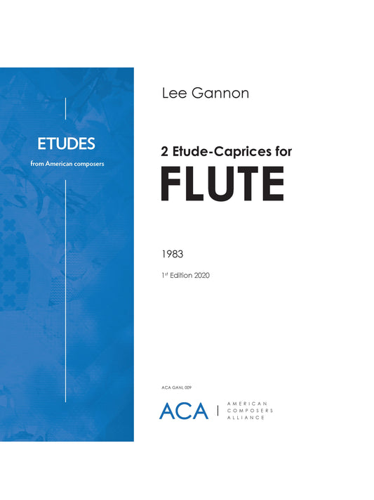 TWO ETUDE-CAPRICES FOR FLUTE