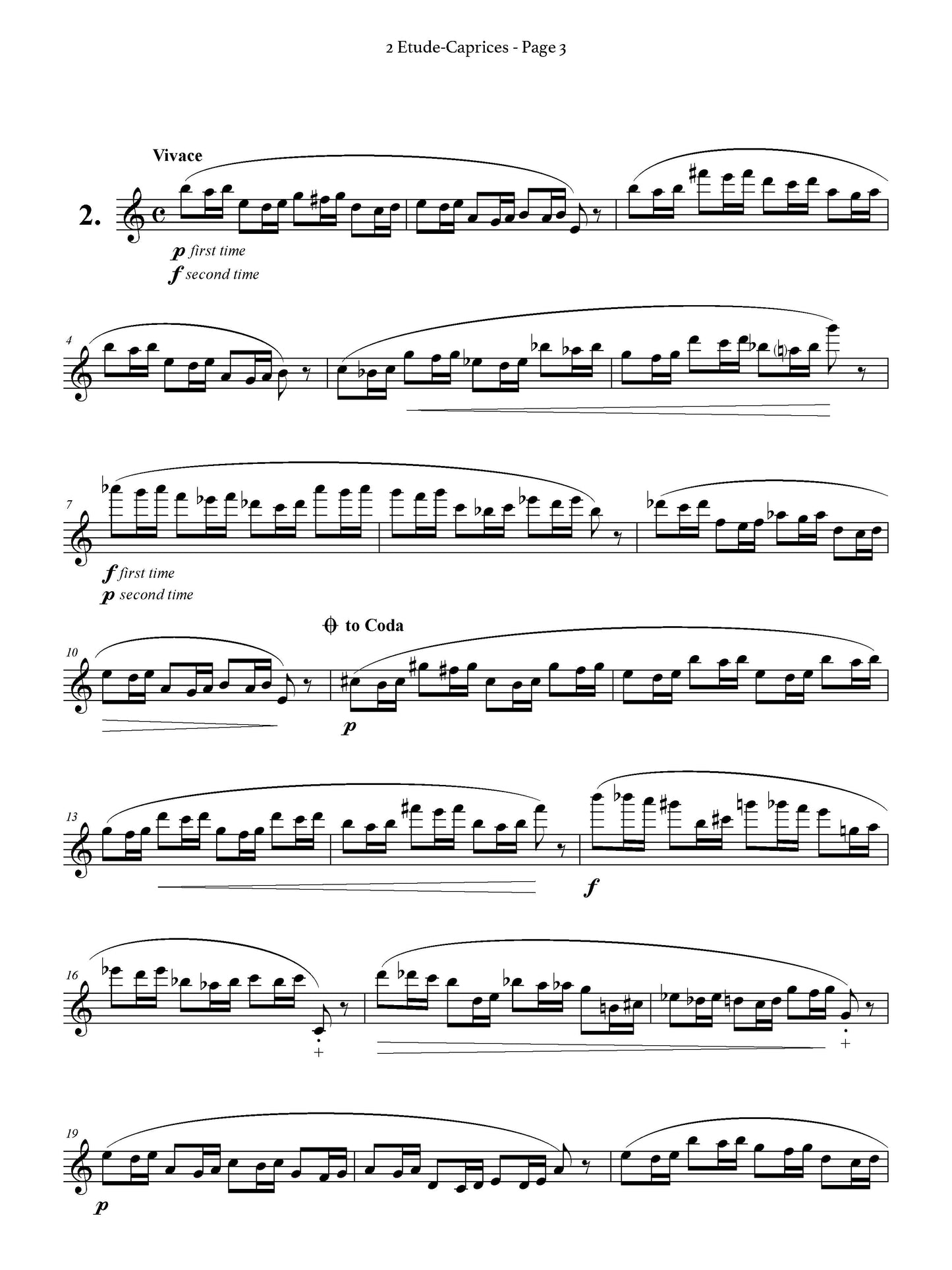 TWO ETUDE-CAPRICES FOR FLUTE