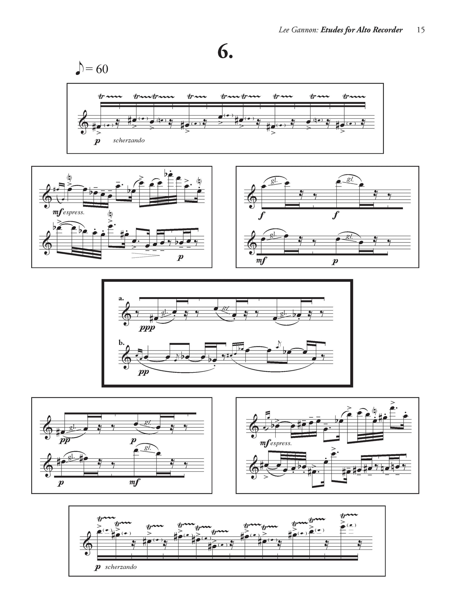 ETUDES for Alto Recorder