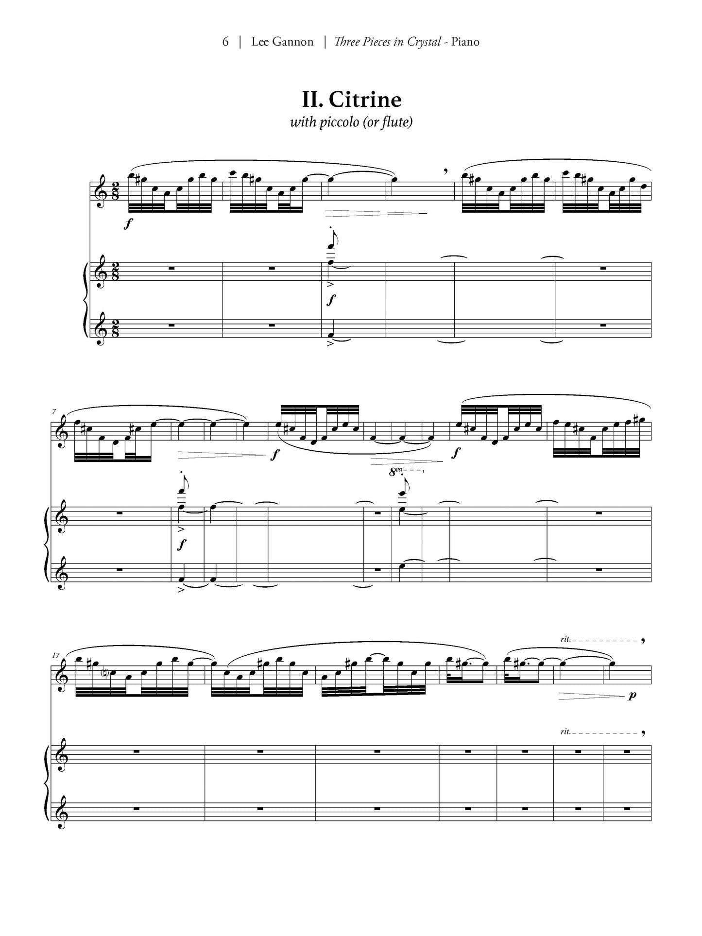 Three Pieces in Crystal (for Flute and Piano)