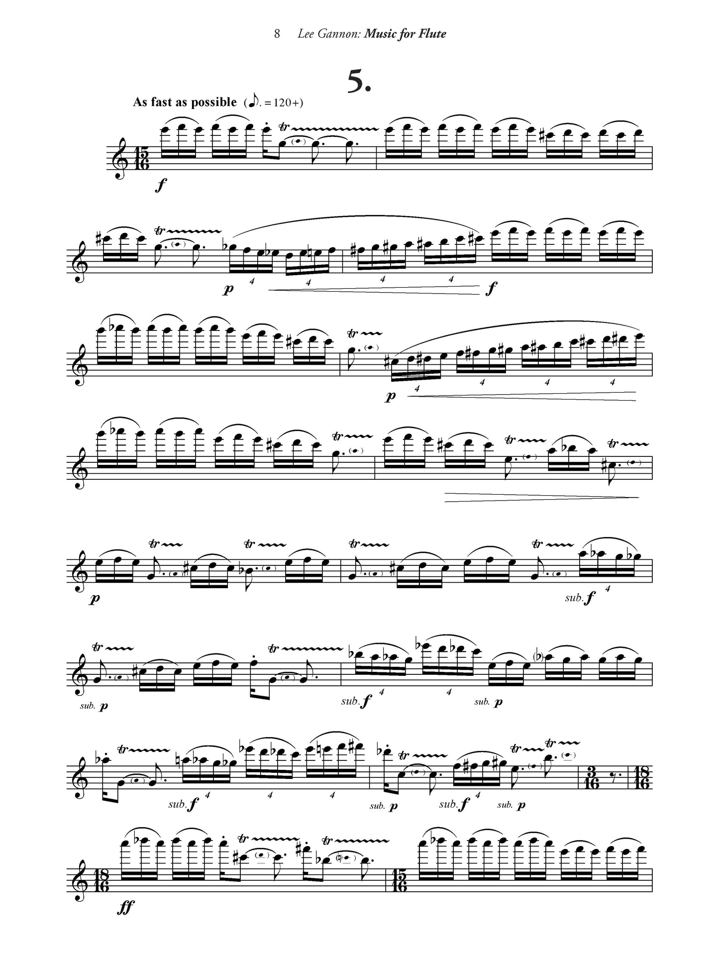 Six Etudes for Flute