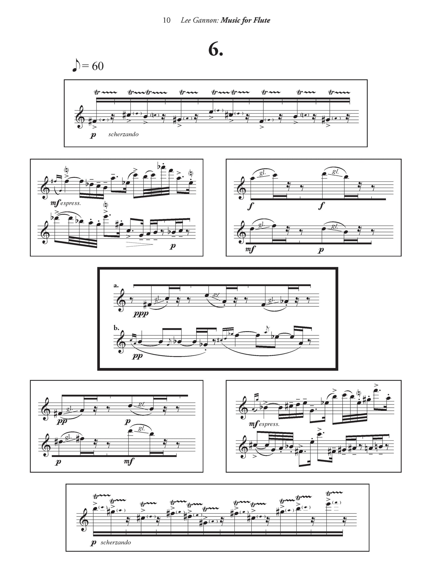 Six Etudes for Flute