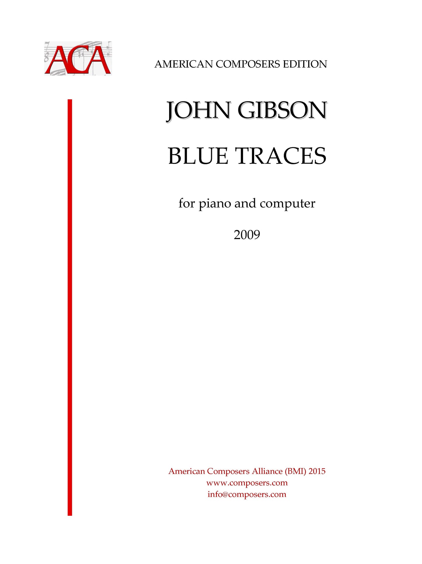 Blue Traces (piano solo and electronics)