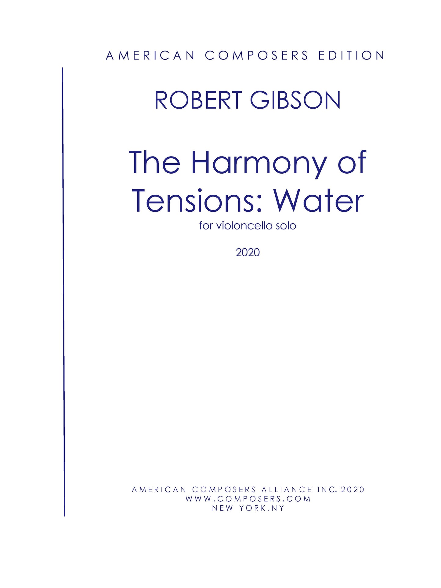 Harmony of Tensions: Water