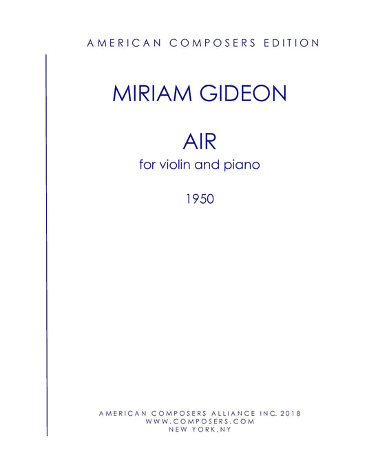 AIR FOR VIOLIN & PIANO