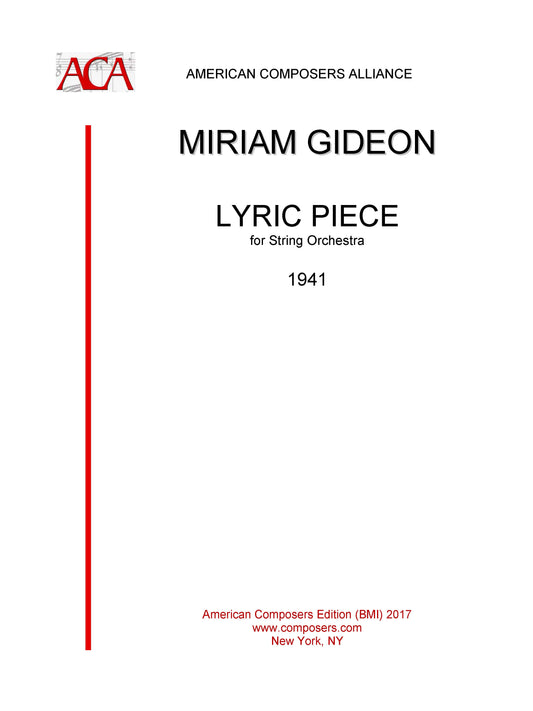 LYRIC PIECE (for string orchestra)